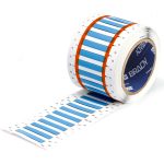 Etiquetas termocontráctiles PermaSleeve para alambres y cables, 3/16" diá., para impresoras con núcleo de 3" - 2", azul, de una cara