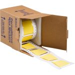 Etiquetas termocontráctiles PermaSleeve para temperaturas altas, 1-1/2" Diá., para impresoras con núcleo de 3", 2", Amarillo