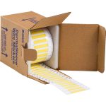 Etiquetas termocontráctiles PermaSleeve para alambres y cables, 1/8" diá., para impresoras con núcleo de 3" - 1.5", amarillo, de una cara