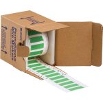 Etiquetas termocontráctiles PermaSleeve para alambres y cables, 3/8" diá., para impresoras con núcleo de 3" - 1", verde, de una cara