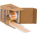 Etiquetas termocontráctiles PermaSleeve para alambres y cables, 1/2" diá., para impresoras con núcleo de 3" - 1", anaranjado, de una cara