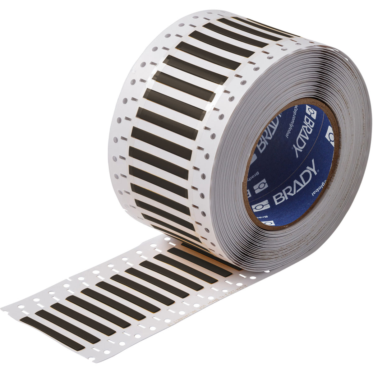 Etiquetas termocontráctiles PermaSleeve para alambres y cables, 3/32" diá., para impresoras con núcleo de 3" - 2", negro, de una cara