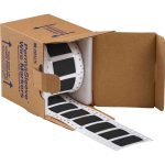 Etiquetas termocontráctiles PermaSleeve para alambres y cables, 3/4" diá., para impresoras con núcleo de 3" - 2", negro, de doble cara