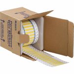 Etiquetas termocontráctiles PermaSleeve para alambres y cables, 1/8" diá., para impresoras con núcleo de 3" - 2", amarillo, de una cara