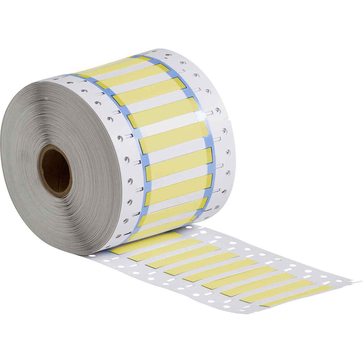 Etiquetas termocontráctiles PermaSleeve para alambres y cables, 3/16" diá., para impresoras con núcleo de 1" - 2", amarillo