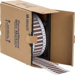 Etiquetas termocontráctiles PermaSleeve para alambres y cables, 3/8" diá., para impresoras con núcleo de 3" - 1", café, de una cara