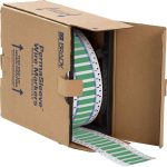 Etiquetas termocontráctiles PermaSleeve para alambres y cables, 1/2" diá., para impresoras con núcleo de 3" - 0.75", verde, de una cara