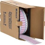 Etiquetas termocontráctiles PermaSleeve para alambres y cables, 1/2" diá., para impresoras con núcleo de 3" - 0.75", rosa, de una cara