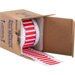 Etiquetas termocontráctiles PermaSleeve para alambres y cables, 1/4" diá., para impresoras con núcleo de 3" - 0.75", rojo, de una cara