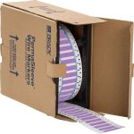Etiquetas termocontráctiles PermaSleeve para alambres y cables, 1/4" diá., para impresoras con núcleo de 3" - 0.75", violeta, de una cara
