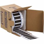 Etiquetas termocontráctiles PermaSleeve para alambres y cables, 3/8" diá., para impresoras con núcleo de 3" - 0.75", negro, de una cara