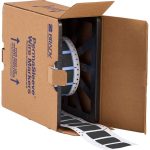 Etiquetas termocontráctiles PermaSleeve para alambres y cables, 3/4" diá., para impresoras con núcleo de 3" - 1", negro, de doble cara