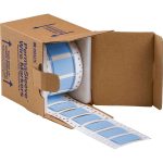 Etiquetas termocontráctiles PermaSleeve para alambres y cables, 3/4" diá., para impresoras con núcleo de 3" - 2", azul, de doble cara