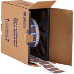 Etiquetas termocontráctiles PermaSleeve para alambres y cables, 3/4" diá., para impresoras con núcleo de 3" - 1", café, de una cara