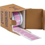 Etiquetas termocontráctiles PermaSleeve para alambres y cables, 3/4" diá., para impresoras con núcleo de 3" - 1", rosa, de doble cara