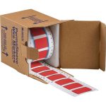 Etiquetas termocontráctiles PermaSleeve para alambres y cables, 3/4" diá., para impresoras con núcleo de 3" - 2", rojo, de una cara