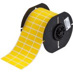 Etiquetas envolventes de poliamida retardantes de las llamas para altas temperaturas, para impresoras B33 - 0.5" x 1", amarillas