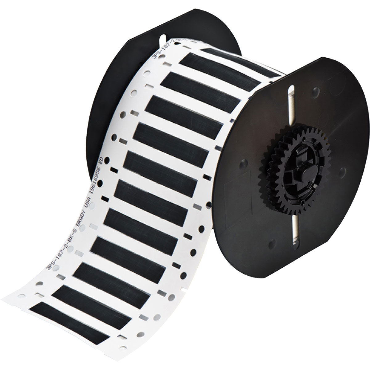 Etiquetas termocontráctiles PermaSleeve para alambres y cables, de dos lados, para impresoras B33 - 0.187" diá. x 2", negro