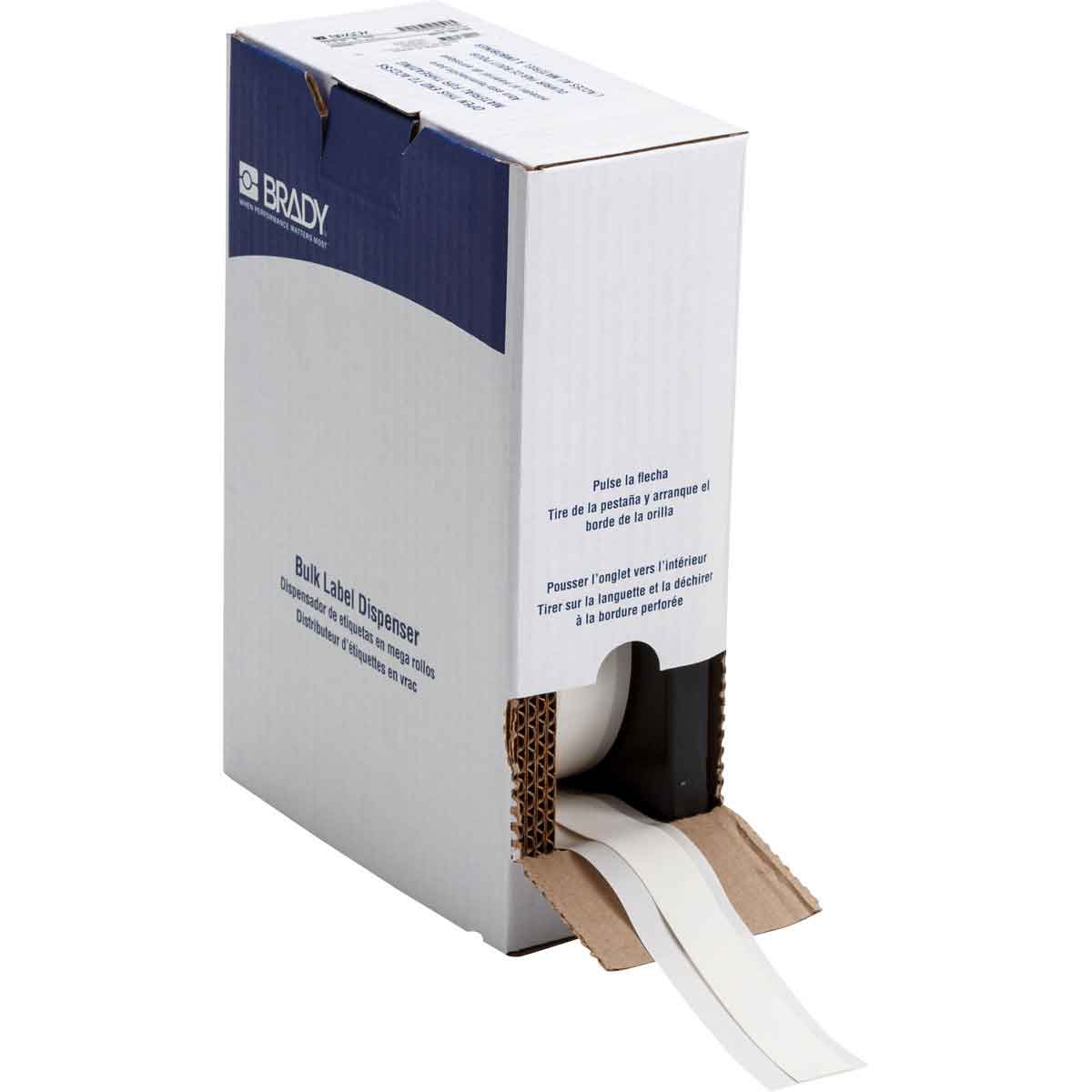 Cinta de etiquetas PermaSleeve termocontráctiles para alambres y cable, a granel, para impresoras M7 - 0.5" Diá., Blanco