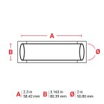 Mangas PermaSleeve de poliolefina Heatex con núcleo de 3" para marcaje de alambre con diámetro de 1" a 1.9"