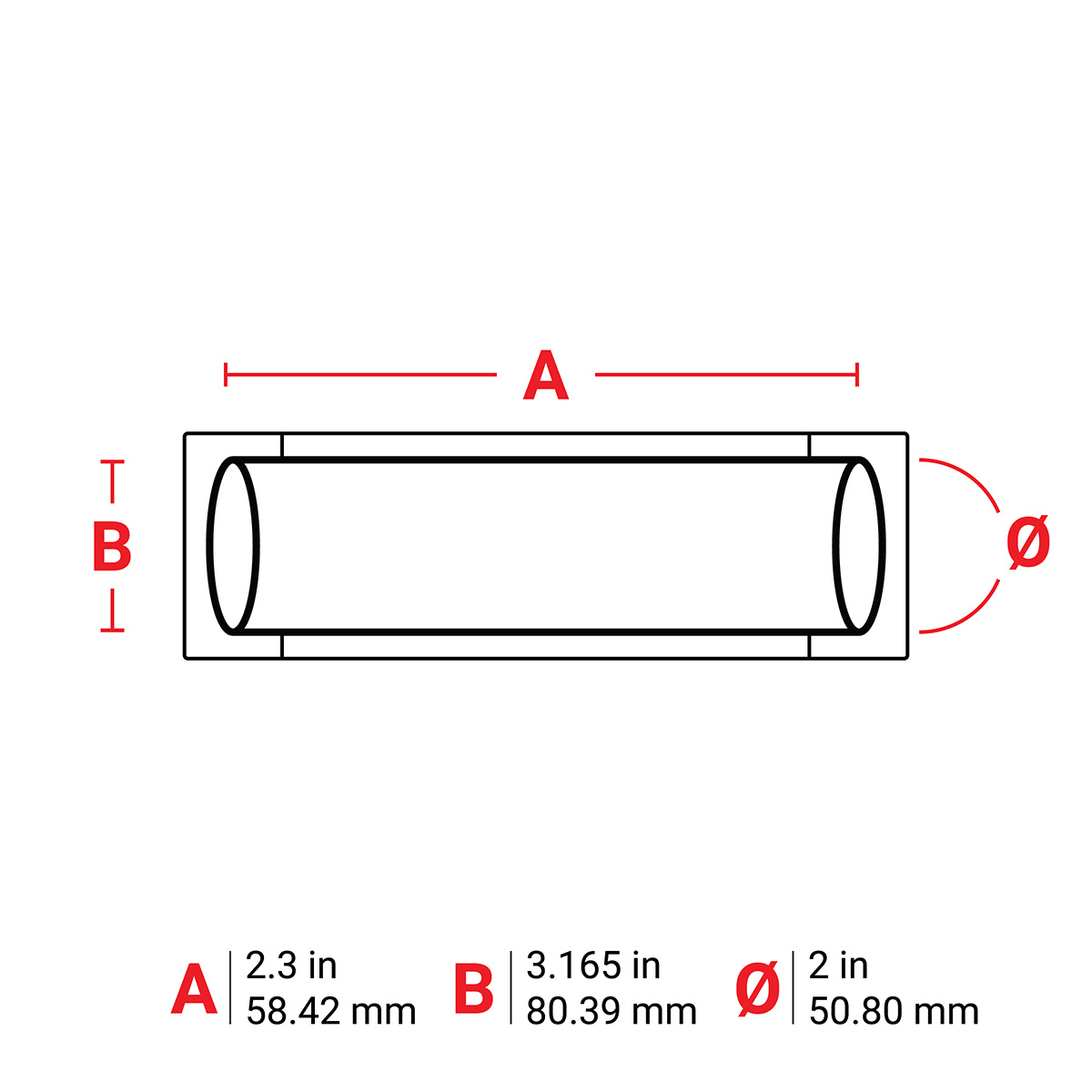 Mangas PermaSleeve de poliolefina Heatex con núcleo de 3" para marcaje de alambre con diámetro de 1" a 1.9"