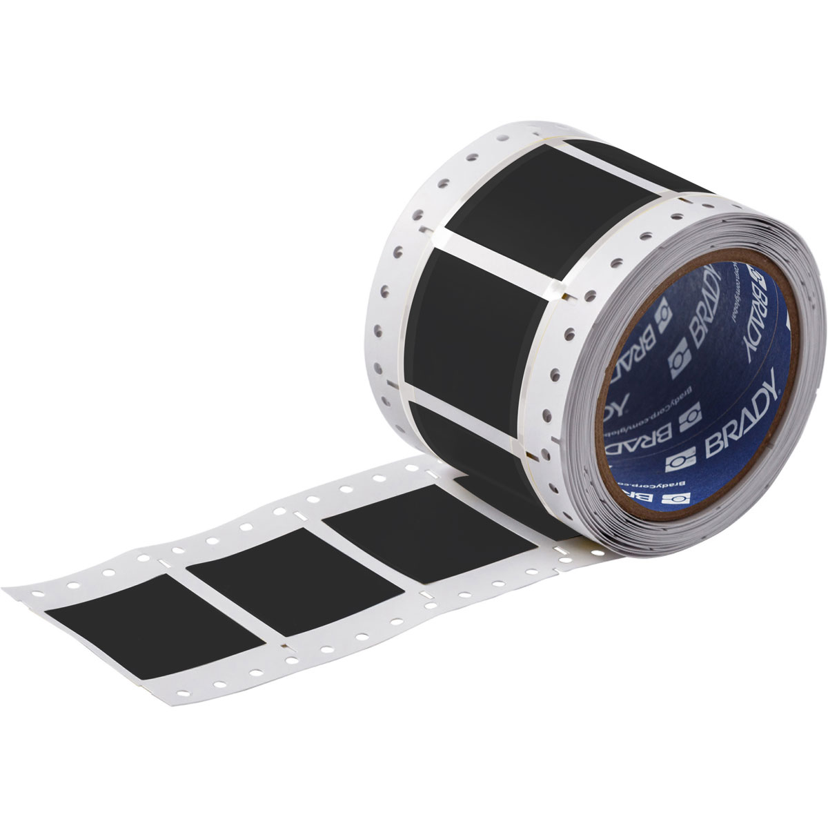 Etiquetas termocontráctiles PermaSleeve para alambres y cables, 1" diá.,  para impresoras con núcleo de 3" - 1", negro, de una cara