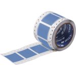 Etiquetas termocontráctiles PermaSleeve para alambres y cables, 1" diá.,  para impresoras con núcleo de 3" - 1", azul, de doble cara