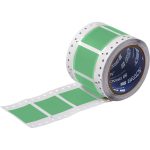 Etiquetas termocontráctiles PermaSleeve para alambres y cables, 1-1/2" diá.,  para impresoras con núcleo de 3" - 1", verde, de una cara