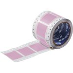 Etiquetas termocontráctiles PermaSleeve para alambres y cables, 1-1/2" diá.,  para impresoras con núcleo de 3" - 1", rosa, de una cara