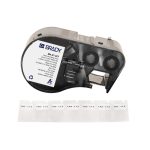 Etiquetas envolventes autolaminables de vinilo con cinta de impresión para impresoras M4 M5 - 1" x 0.5", Blanco