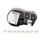 Tarjetas/Insertos de polipropileno de alta resistencia con cinta de impresión para impresoras M4 M5 - 0.375"