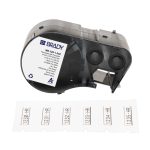 Etiquetas termocontráctiles PermaSleeve con cinta de impresión para las impresoras M5 - 0.125" Diá. x 1", Blanco