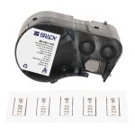 Etiquetas termocontráctiles PermaSleeve con cinta de impresión para las impresoras M5 - 0.25" Diá. x 1", Blanco