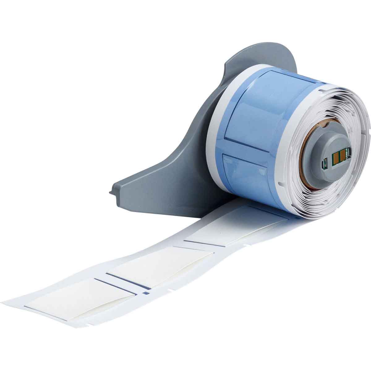 Etiquetas PermaSleeve termocontráctiles resistentes a fluidos para alambres y cable, para impresoras M7 - 1" Dia. x 1", blanco