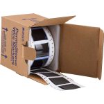 Etiquetas termocontráctiles PermaSleeve para alambres y cables, 1" diá.,  para impresoras con núcleo de 3" - 2", negro, de doble cara