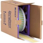 Etiquetas termocontráctiles PermaSleeve para alambres y cables, 3/16" diá., para impresoras con núcleo de 3" - 2", amarillo, de una cara