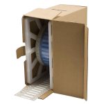 Etiquetas termocontráctiles PermaSleeve para alambres y cables, 1/4" diá., para impresoras con núcleo de 3" - 0.5", blanco, de una cara