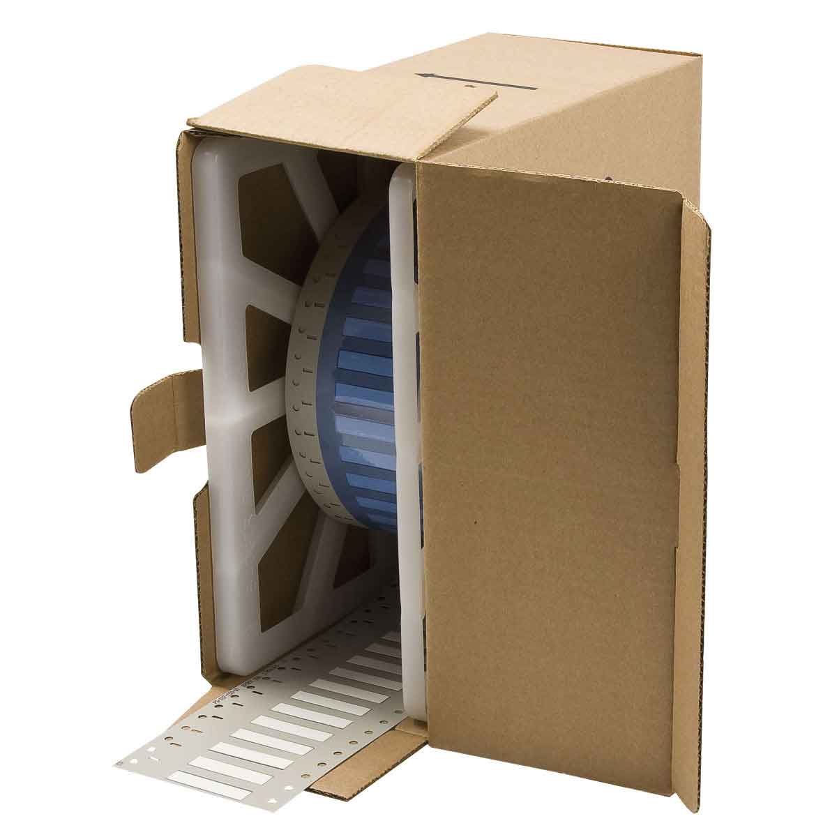 Etiquetas termocontráctiles PermaSleeve para alambres y cables, 1/4" diá., para impresoras con núcleo de 3" - 0.5", blanco, de una cara