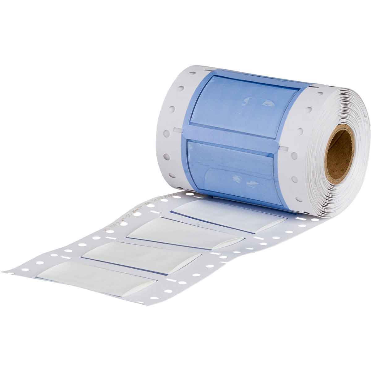 Etiquetas termocontráctiles PermaSleeve para alambres y cables, 3/4" diá., para impresoras con núcleo de 1" - 1", blanco