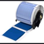 Etiquetas termocontráctiles PermaSleeve para alambres y cables para impresoras M6 M7 - 1" Dia. x 1.75", azul