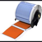 Etiquetas termocontráctiles PermaSleeve para alambres y cables para impresoras M6 M7 - 1" Dia. x 1.75", anaranjado