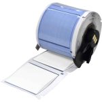 Etiquetas termocontráctiles PermaSleeve para alambres y cables para impresoras M6 M7 - 1" Dia. x 1.75", blanco