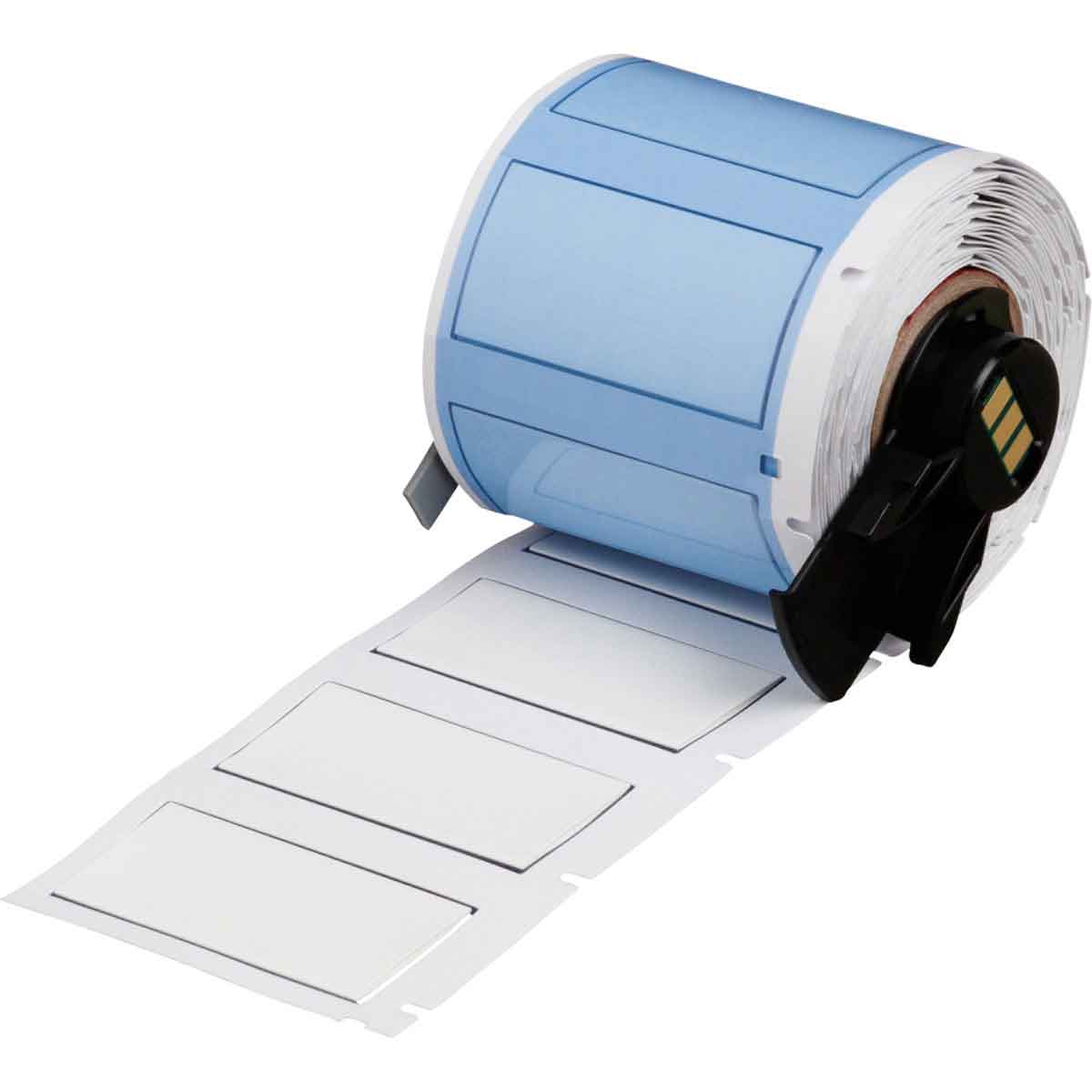 Etiquetas termocontráctiles PermaSleeve para alambres y cables para impresoras M6 M7 - 0.75" Dia. x 1.75", blanco