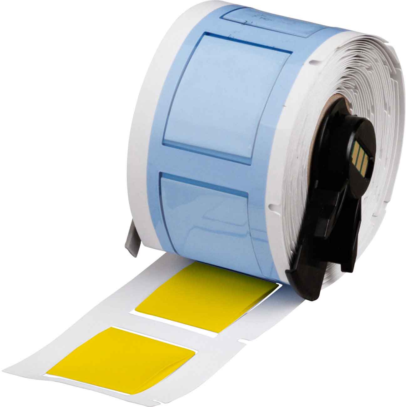 Etiquetas termocontráctiles PermaSleeve para alambres y cables para impresoras M6 M7 - 0.75" Dia. x 1", amarillo